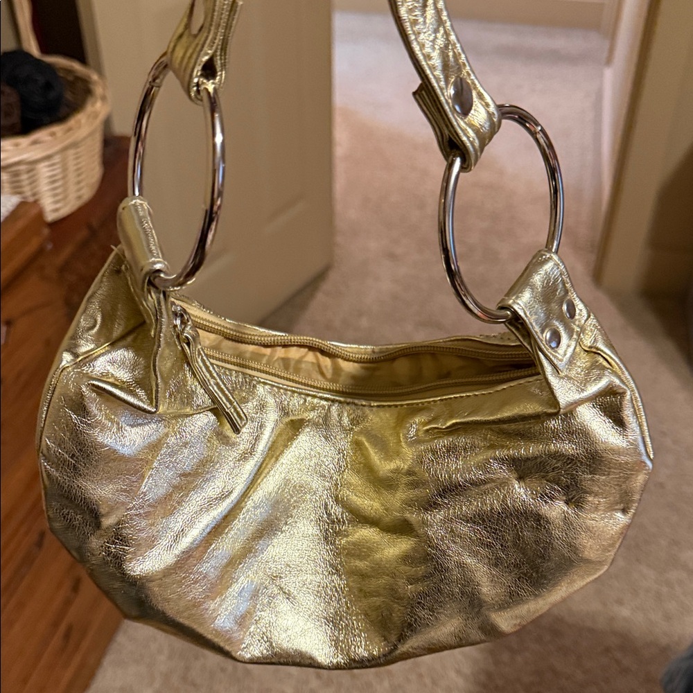 Gold Metallic Women's Bag